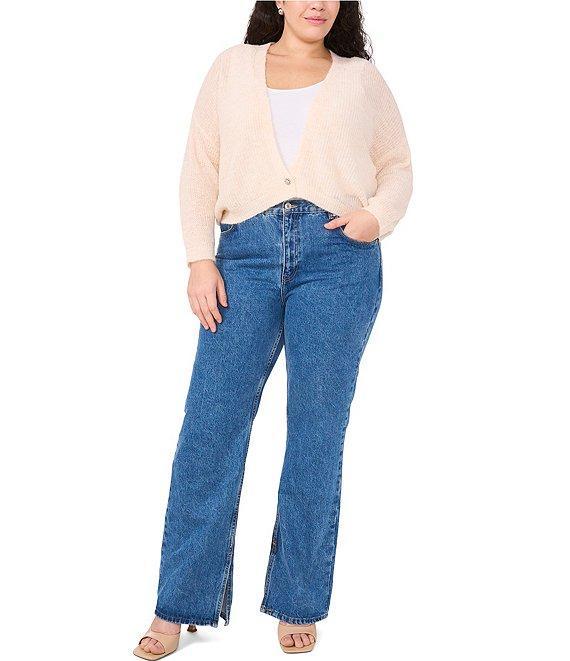 Vince Camuto Plus Size V-Neck Long Sleeve Button Front Cardigan Product Image