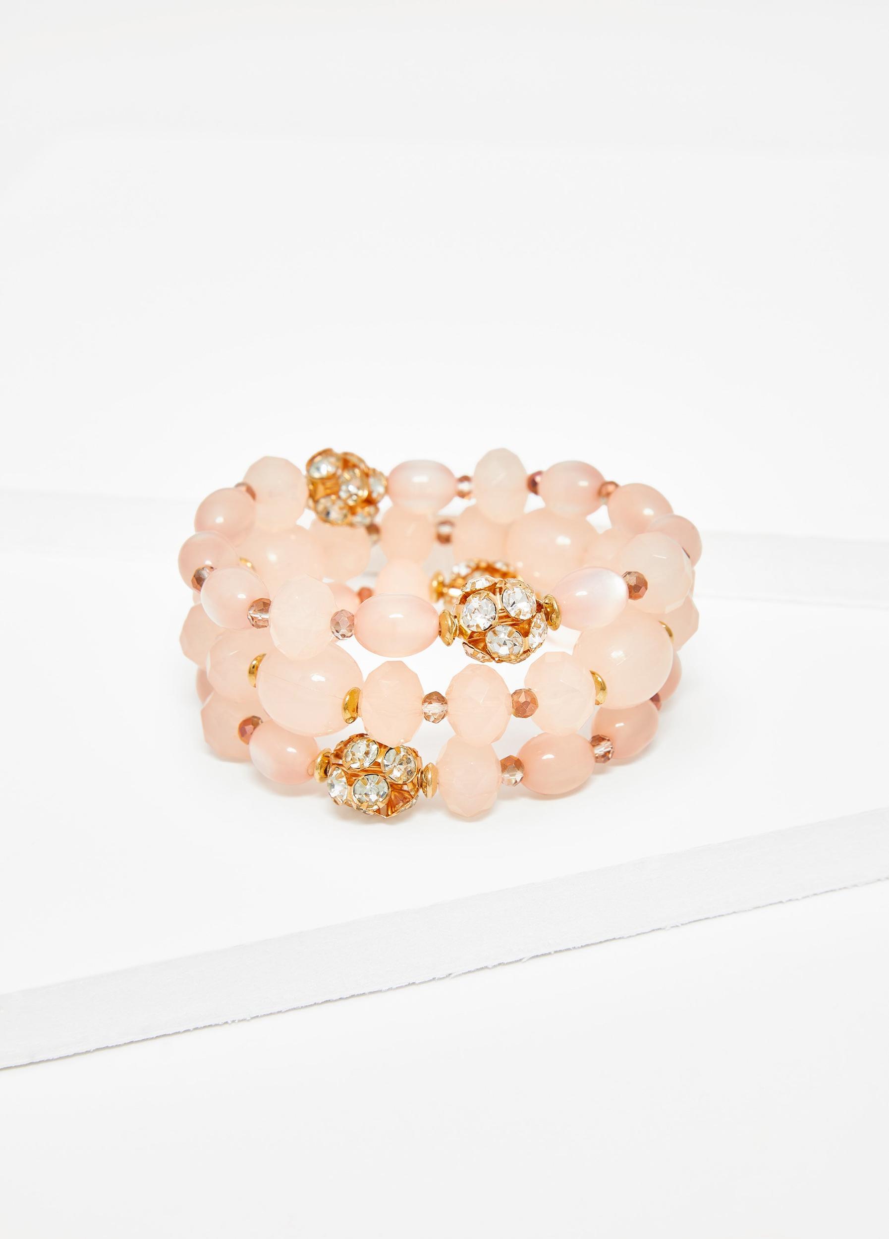 Marbled Stone And Crystal Bracelet Set Product Image