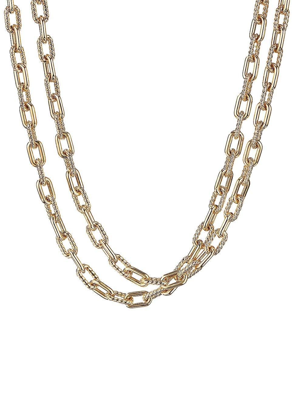 Womens DY Madison Chain Necklace in 18K Yellow Gold, 6mm Product Image