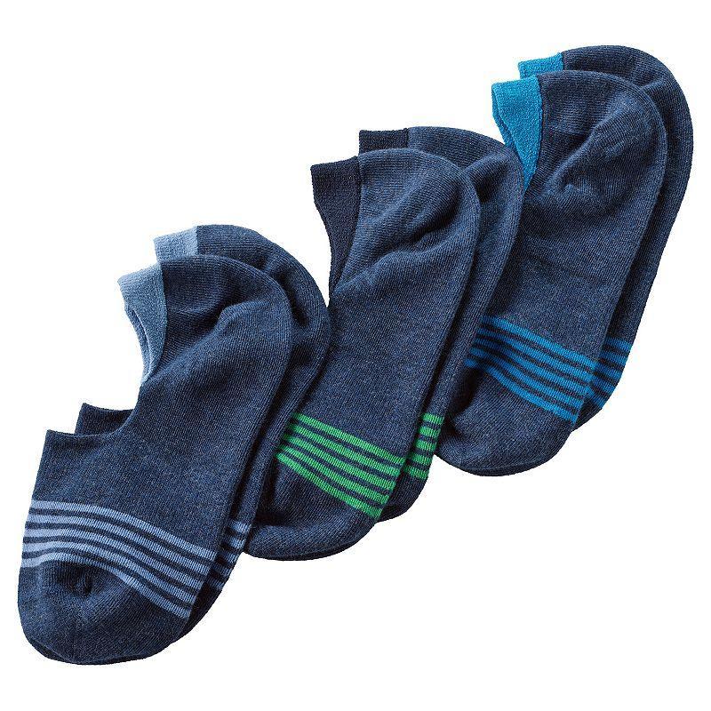 Women's Lands' End 3-Pack No-Show Socks, Size: Small-Medium, Variegated Stripe Product Image