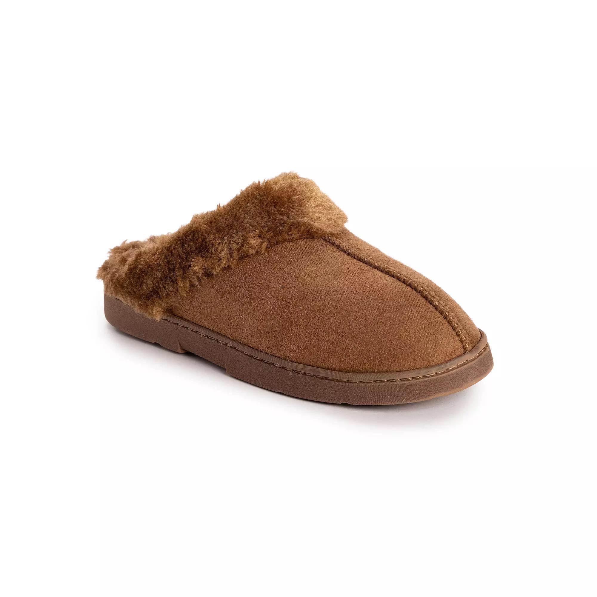 MUK LUKS Polysuede Women's Slippers, Size: Medium, Brown Brown Product Image