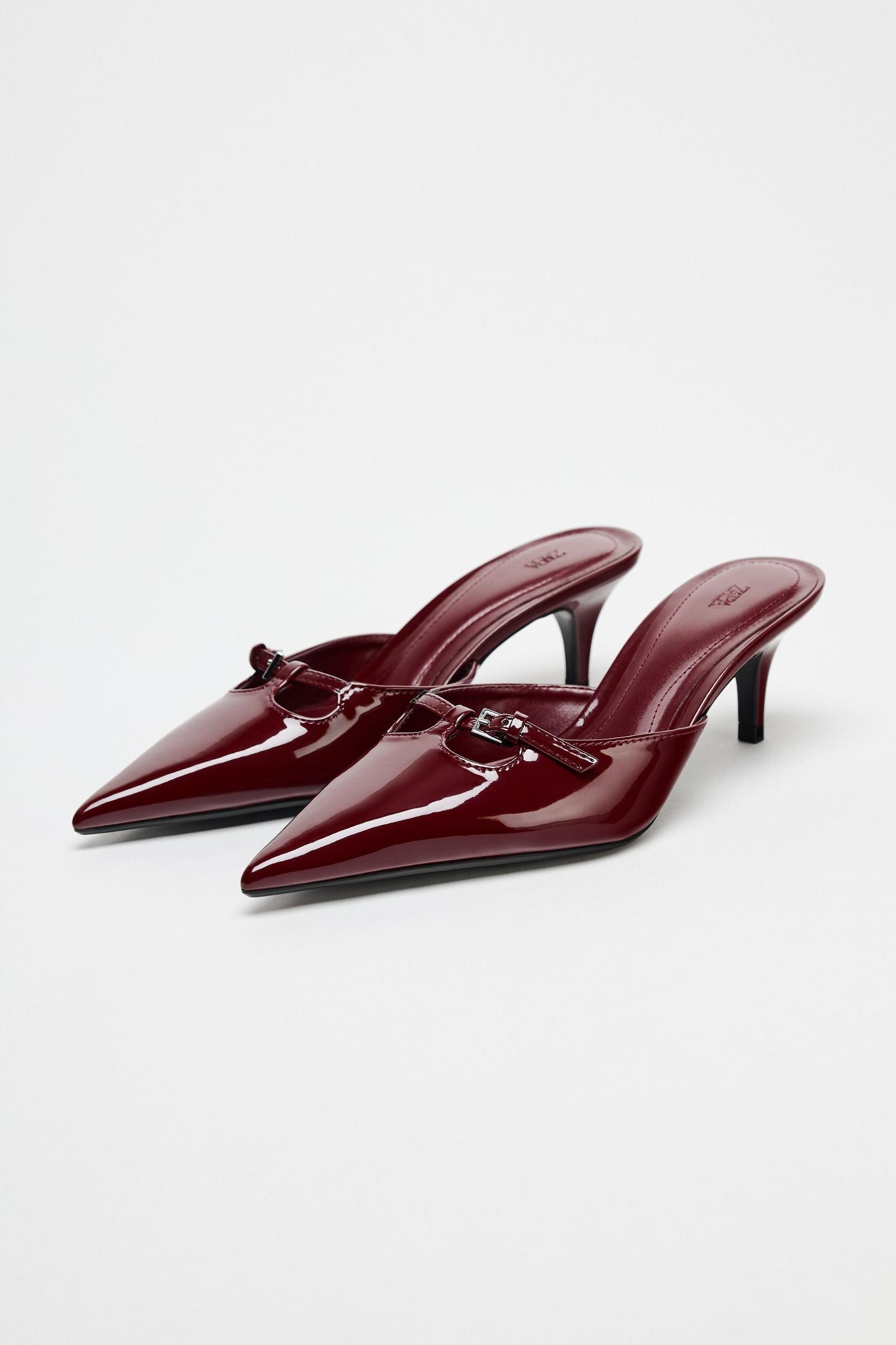 PATENT FINISH BUCKLED MULES Product Image