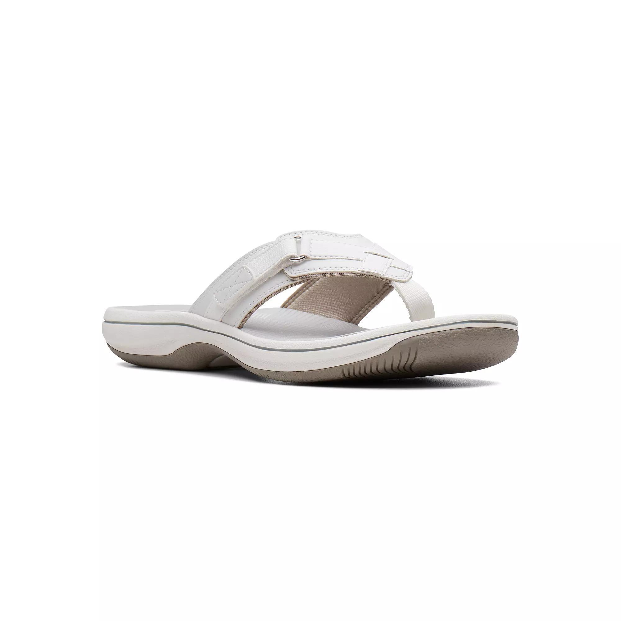 Clarks® Breeze Sea Cloudstepper Women's Flip Flop Sandals, Size: 8, White Product Image