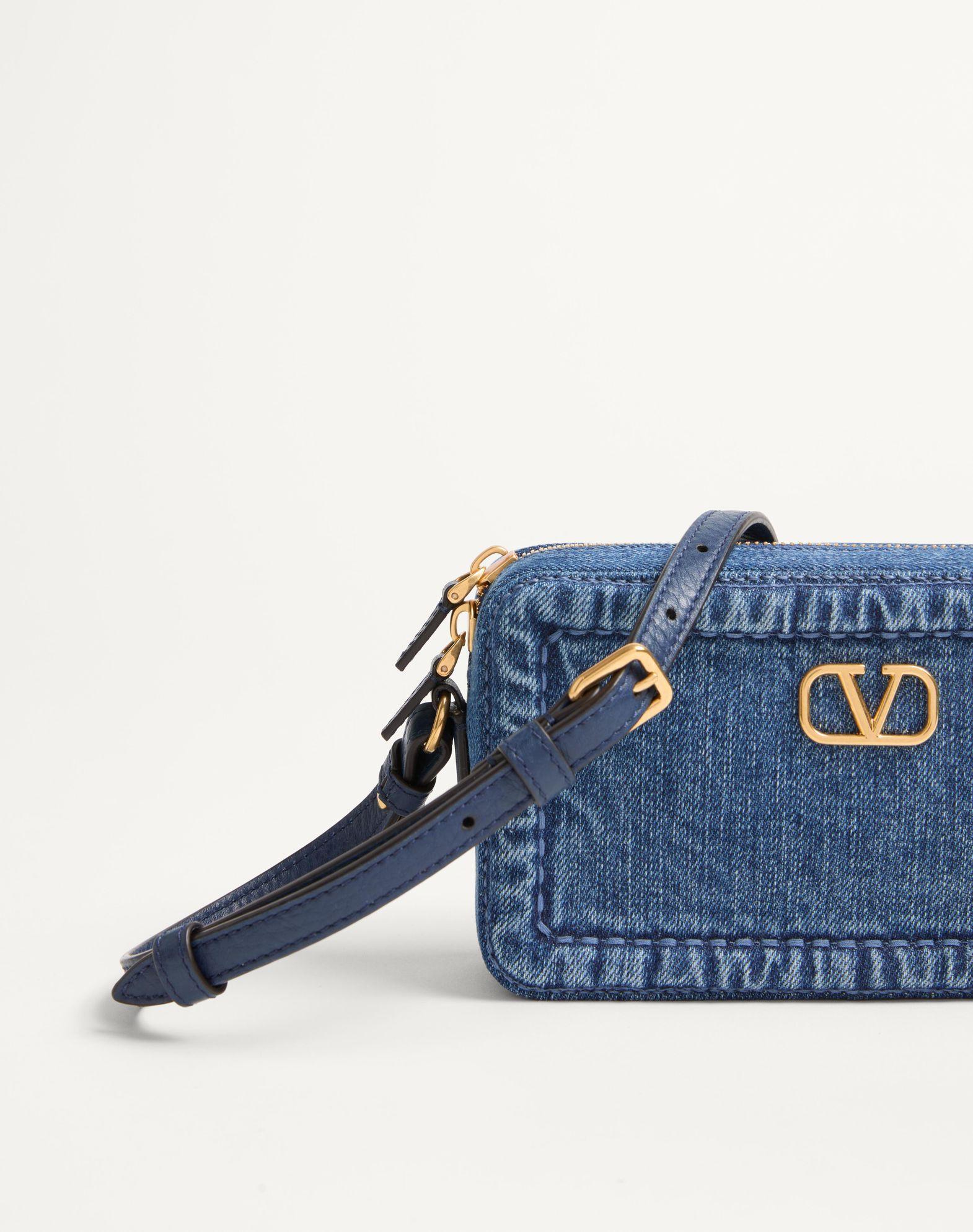 Valentino Garavani Alltime Mini Denim Shoulder Bag Product Image