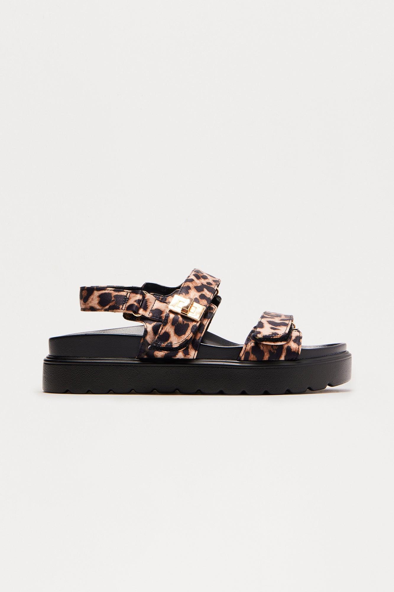 Ritz Platform Slingback Slides - Leopard Product Image