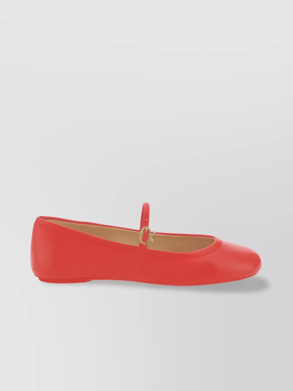 GIANVITO ROSSI Woman Ballet Flats Red Size 8 Leather In Red Nappa Product Image