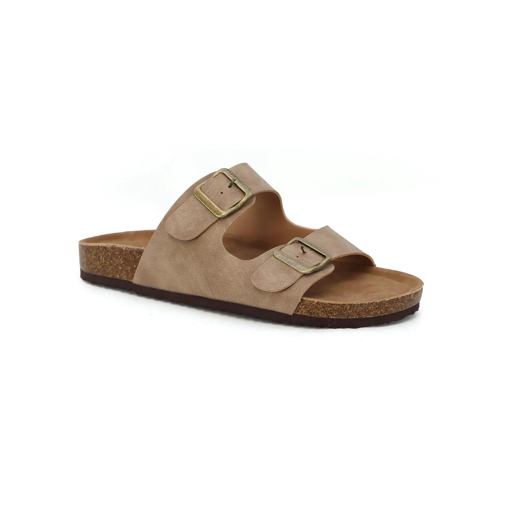 Yoki Gian 91 Women's Double Buckle Slide Sandals, Size: 6.5, Brown Product Image