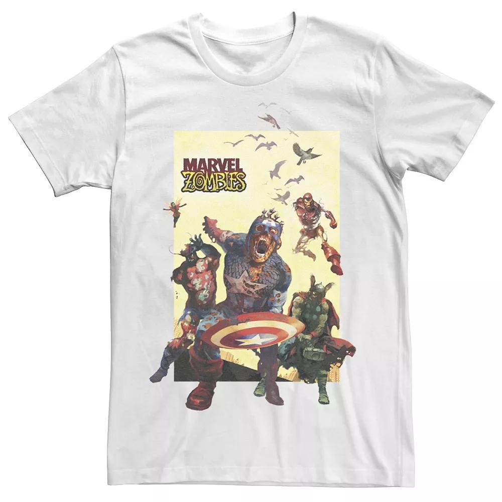 Men's Marvel Zombies Avengers Group Shot Zombie Graphic Tee, Size: XXL, White Product Image
