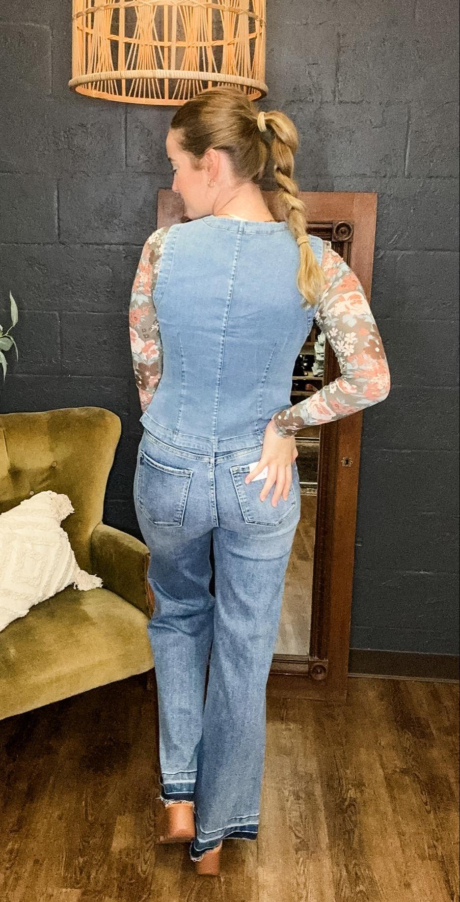 Out West Denim Vest, 2 Colors (Small to Large) Product Image
