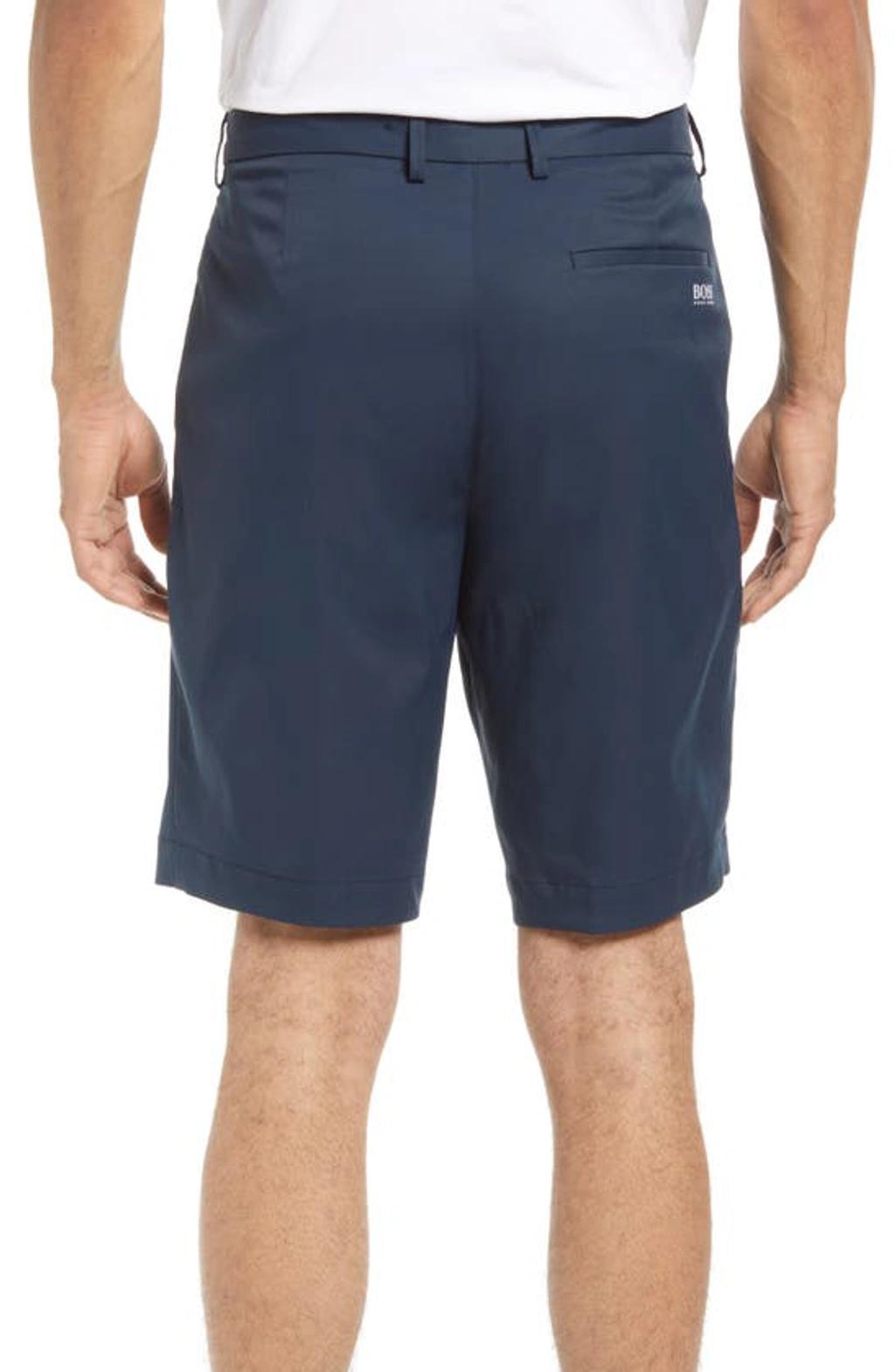 HUGO BOSS Liem Water Repellent Slim Fit Chino Shorts In Navy Product Image