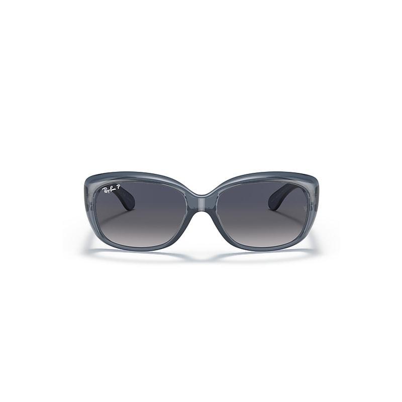 Ray-Ban Jackie Ohh Transparent Sunglasses Frame Grey Lenses Polarized Product Image
