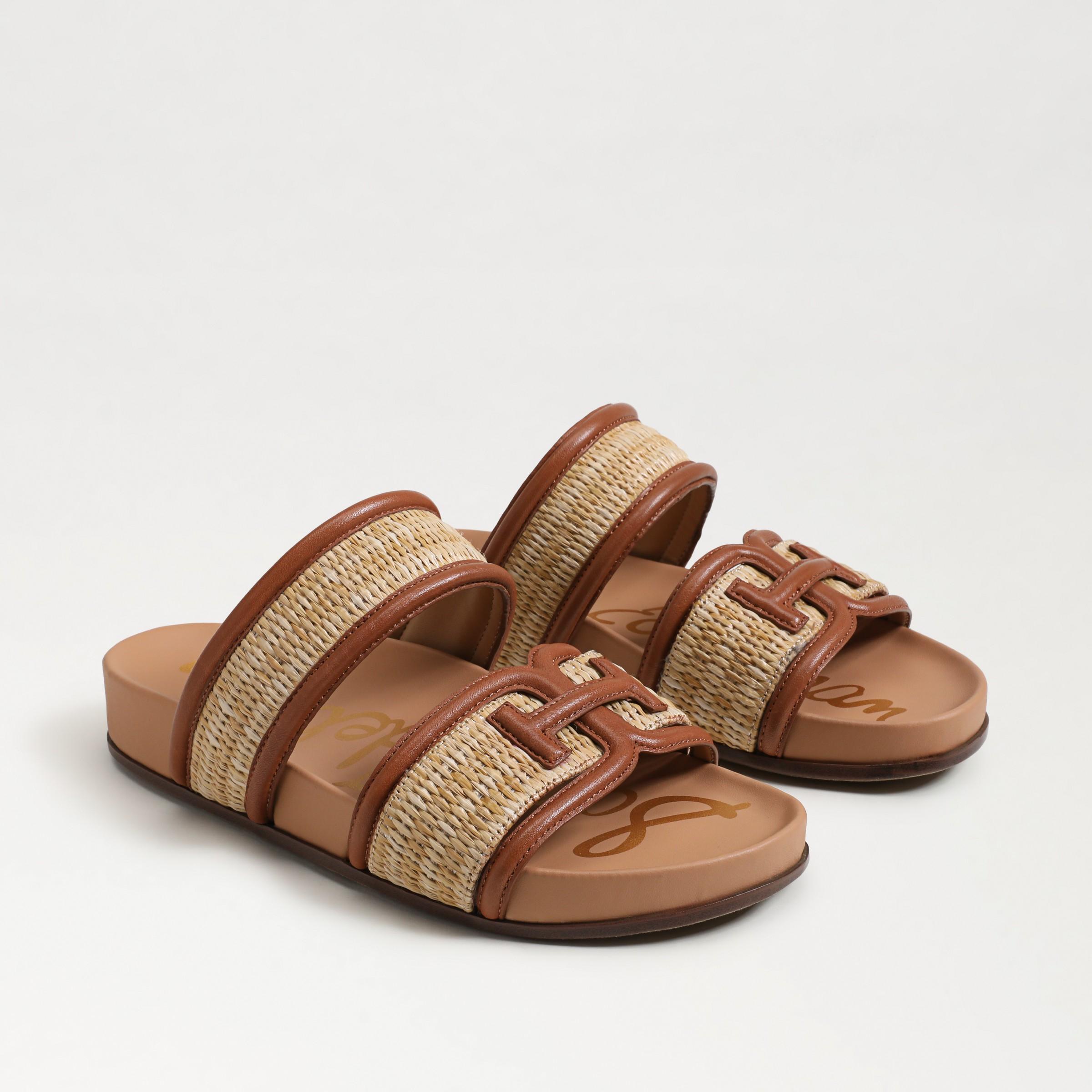 Womens Rowan Leather-Trimmed Slide Sandals Product Image
