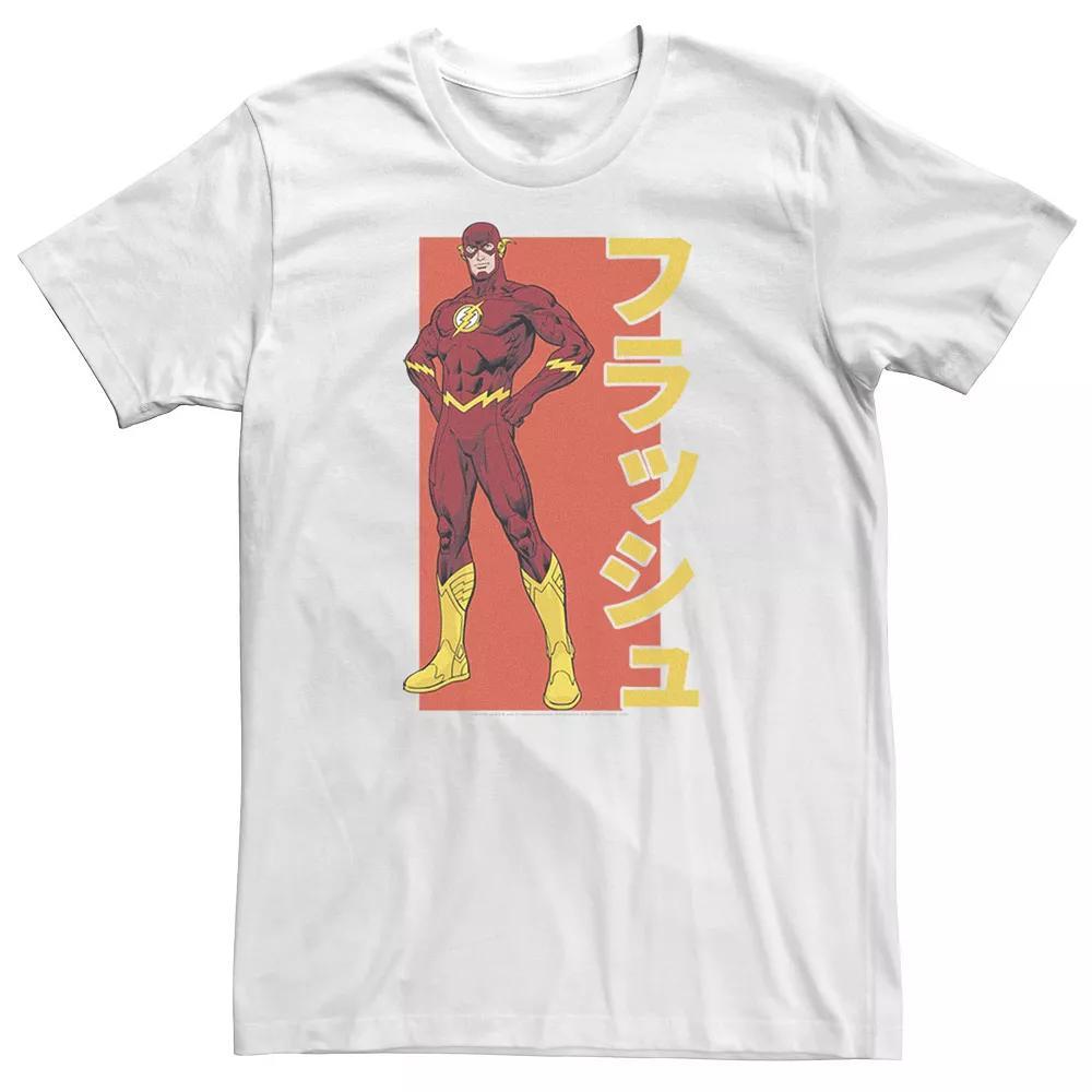 Big & Tall DC Comics The Flash Bold Kanji Portrait Tee, Men's, Size: 4XLT, White Product Image