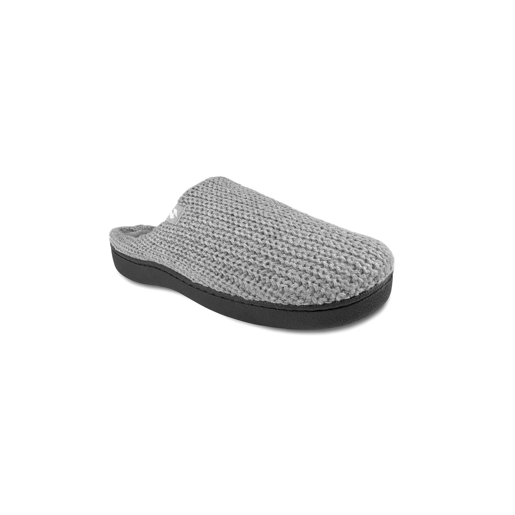 Heat Holders Men's Heatweaver Knit Scuff Slippers, Size: 7-8, Grey Product Image