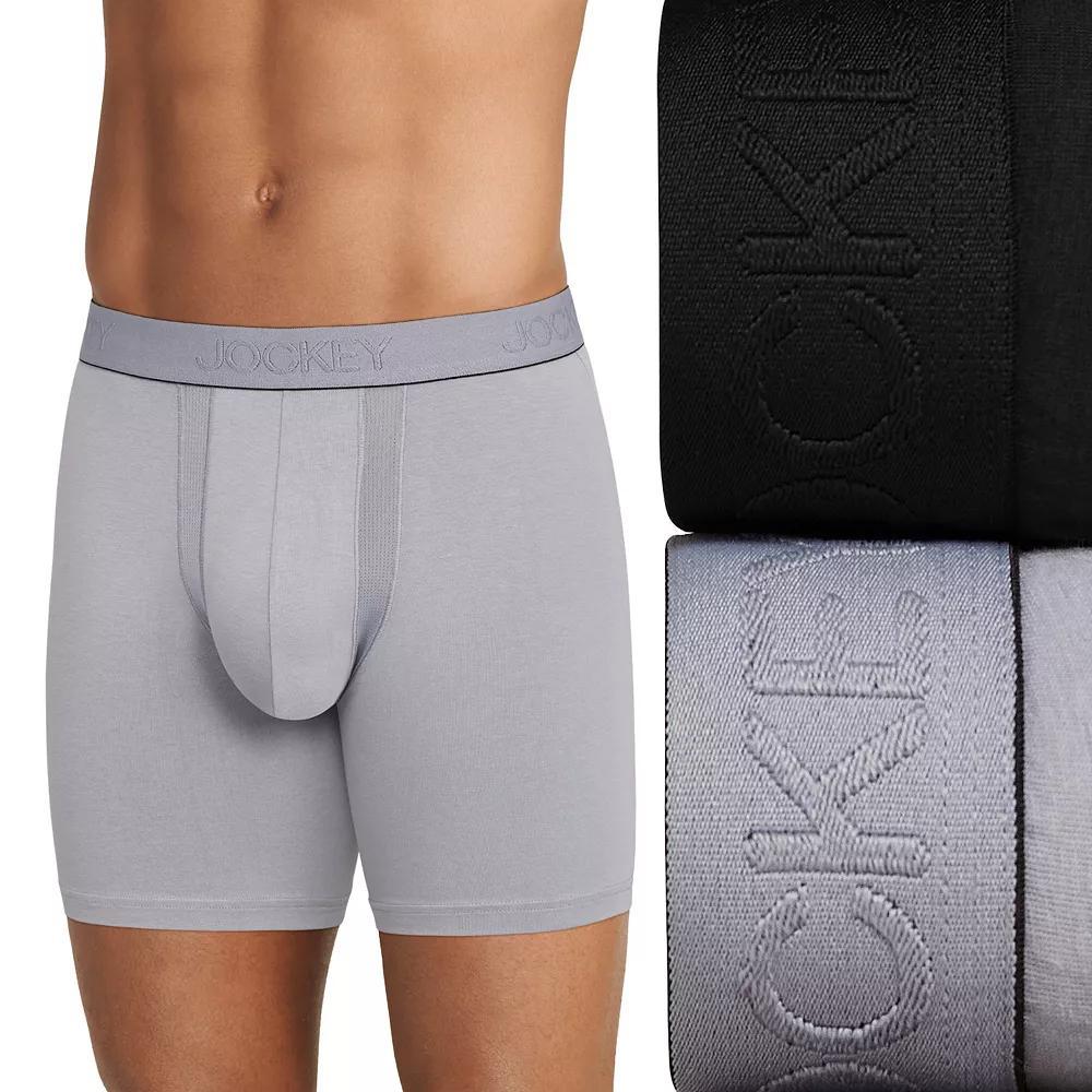 Big & Tall Jockey® Big Man Chafe Proof Pouch 2-Pack Boxer Briefs, Men's, Size: 5XL, Gray Navy Product Image