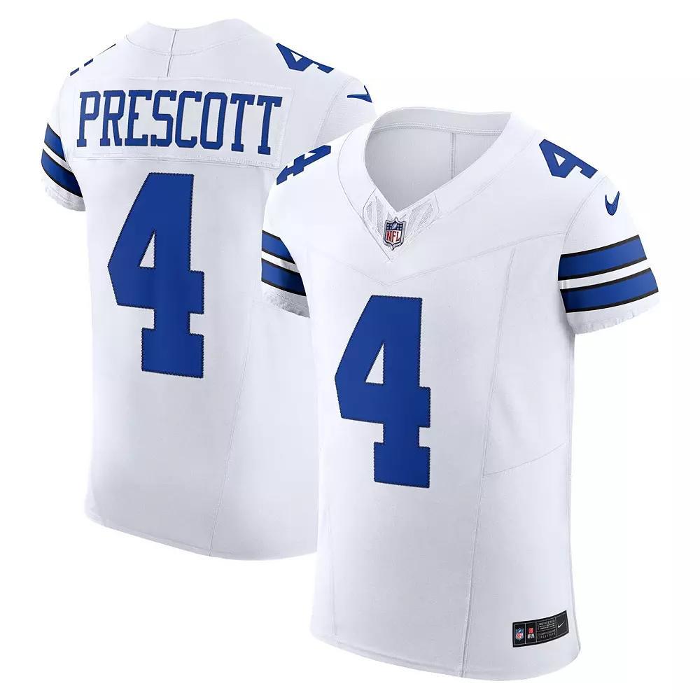 Men's Nike Dak Prescott White Dallas Cowboys Vapor F.U.S.E. Elite Jersey, Size: 40 Product Image