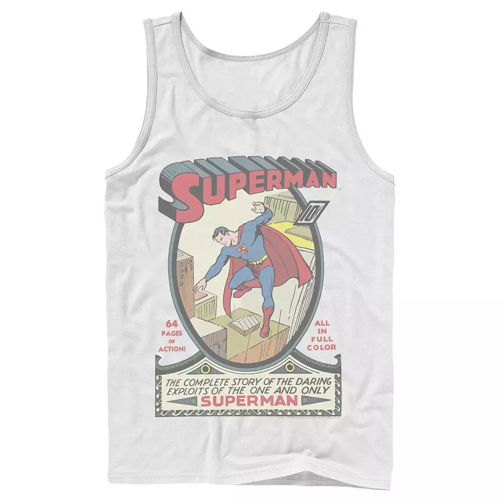 Mens DC Comics Superman 64 Pages Of Action Comic Cover Tank Top Product Image