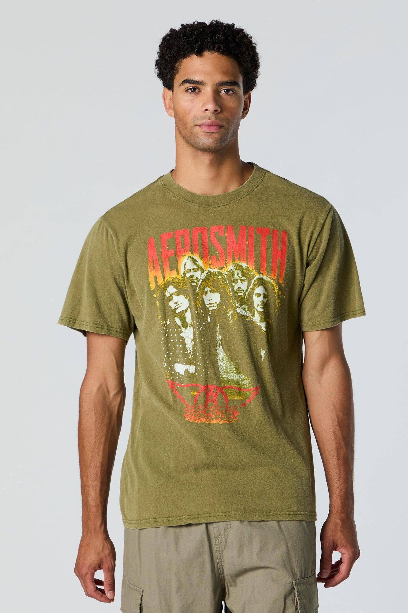 Aerosmith Graphic Washed T-Shirt Male Product Image