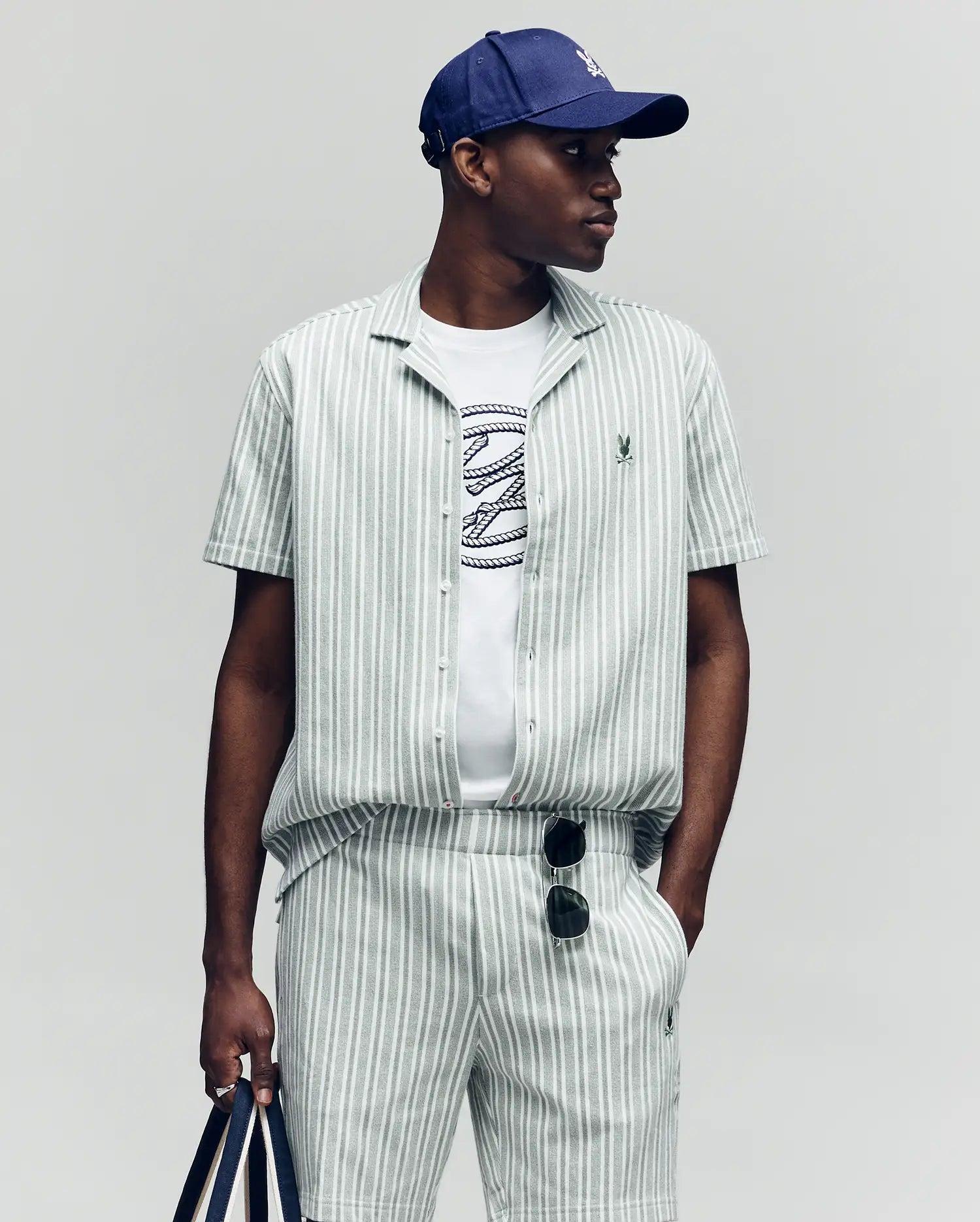 MENS ROBERT TEXTURE STRIPE SHIRT - MT0300005 Product Image