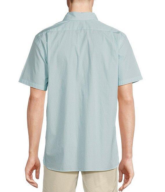 Cremieux Blue Label Micro Geo Print Poplin Short Sleeve Woven Shirt Product Image