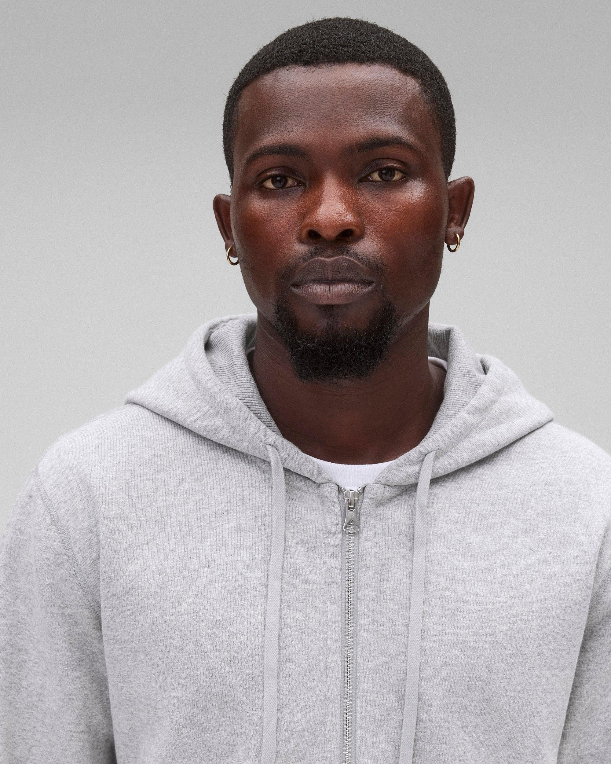 Midweight Terry Half Zip Standard Hoodie Male Product Image