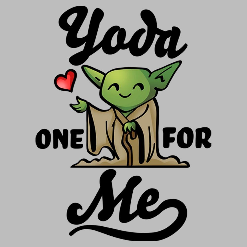 Men's Star Wars Valentine's Day Yoda One for Me Cartoon T-Shirt Product Image