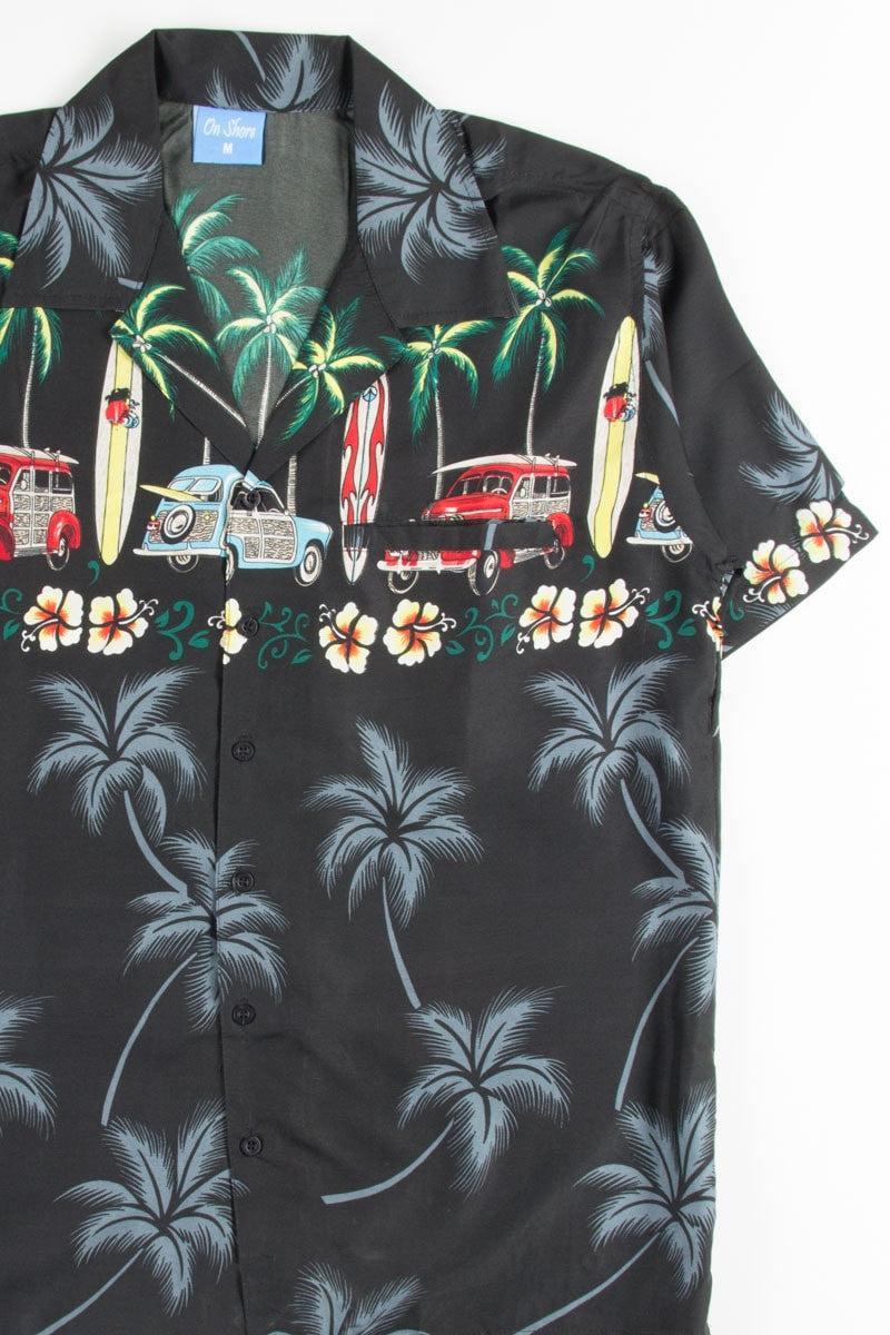 Black Surfer Life Hawaiian Shirt Product Image
