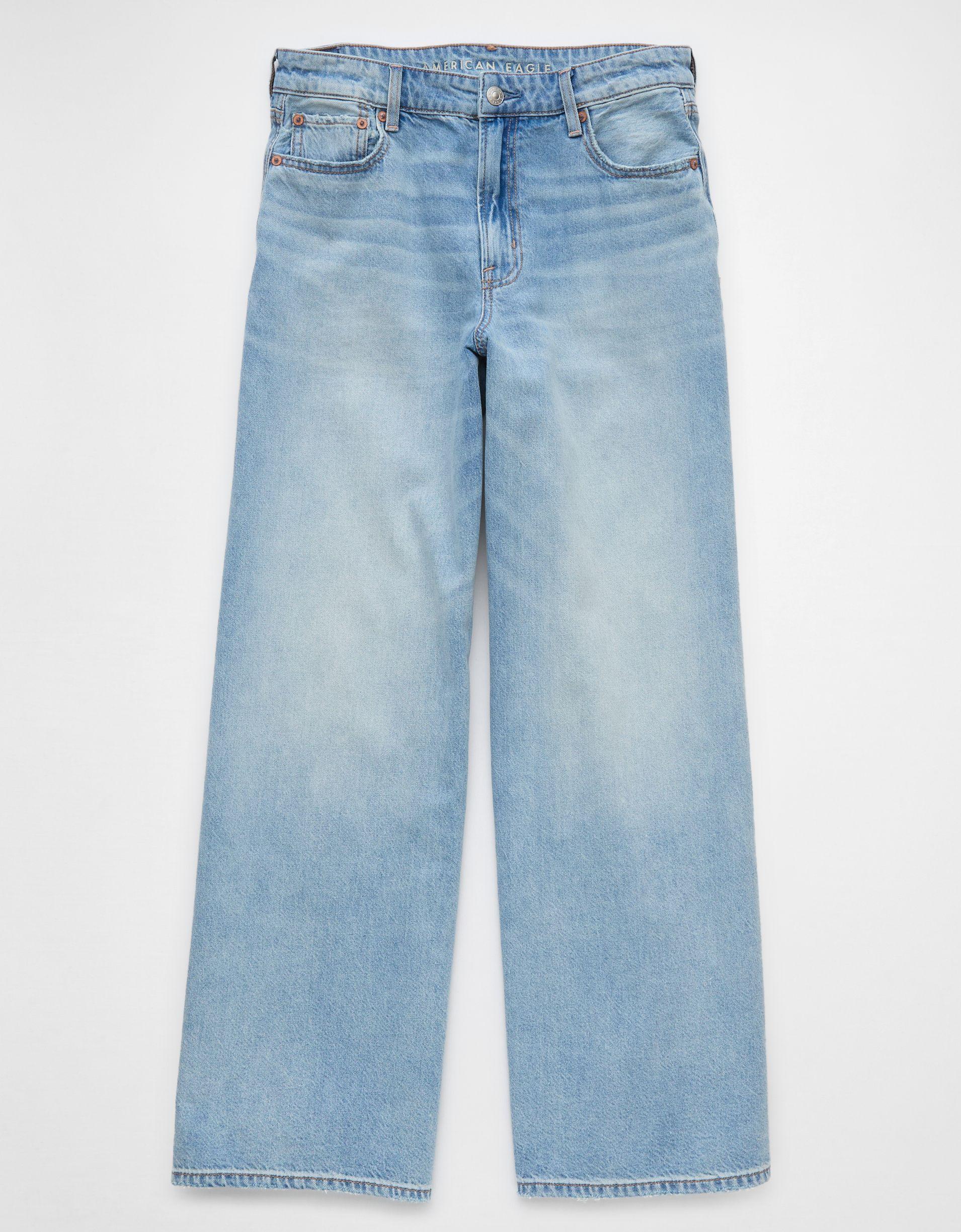 AE Strigid Super High-Waisted Ultra Wide-Leg Jean Product Image
