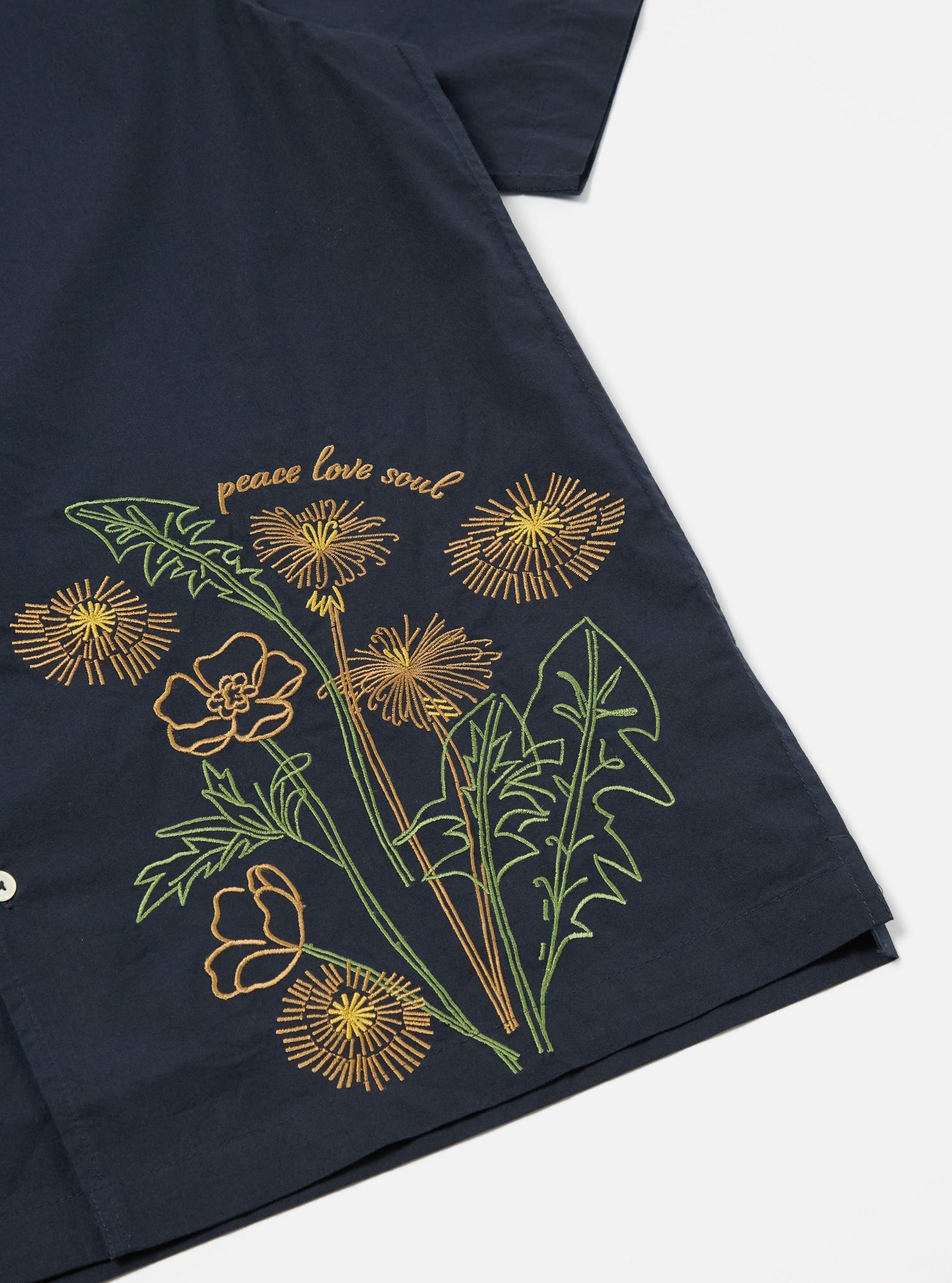 Flower Mountain x Universal Works Navy Broadcloth Minari Shirt Product Image