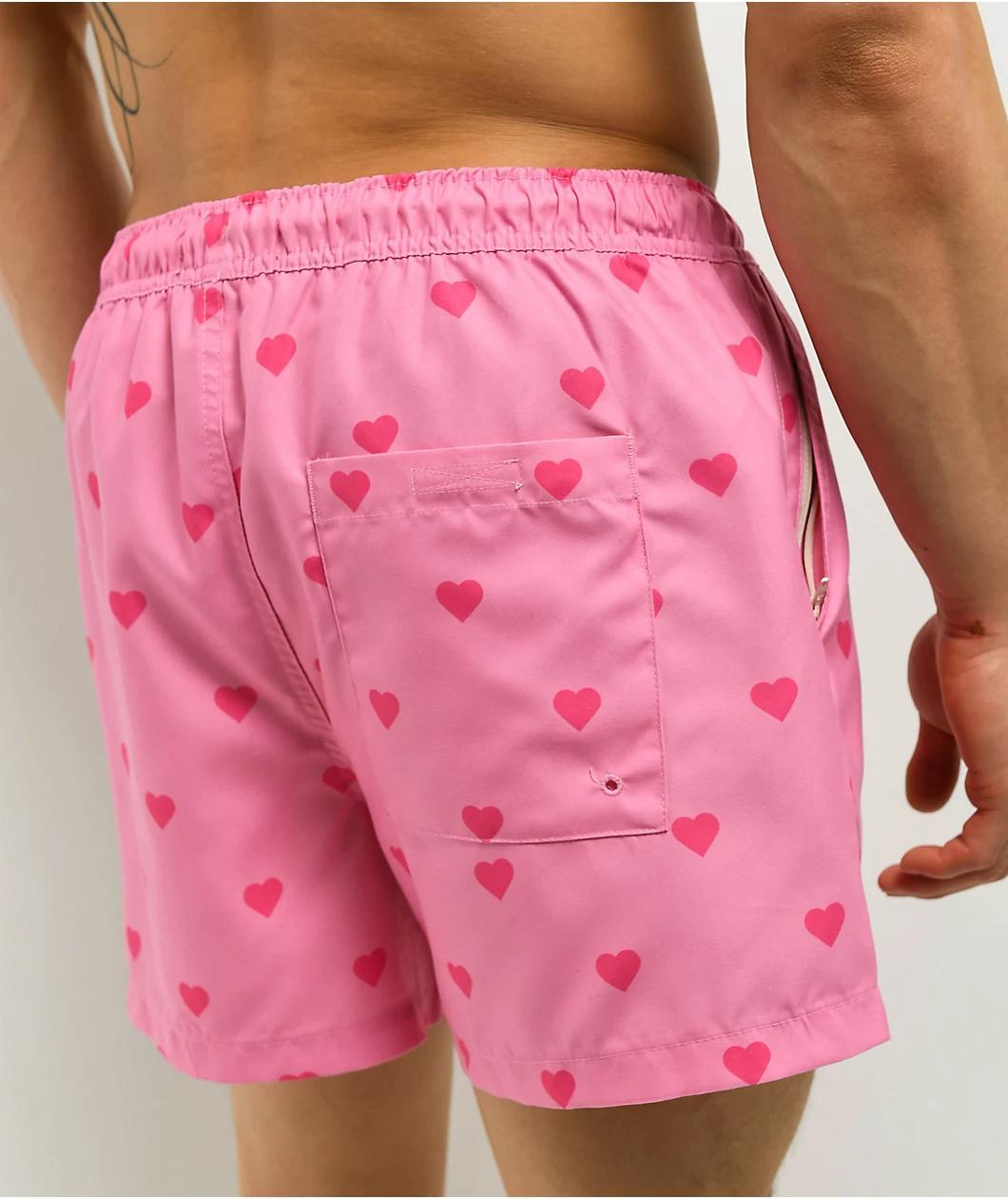 Empyre Ollie Pink Hearts Board Shorts Product Image