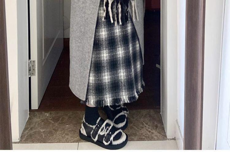 Plain Midi Double-Breasted Coat Product Image