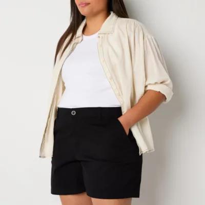 a.n.a Womens 6" Mid Rise Chino Short-Plus Product Image