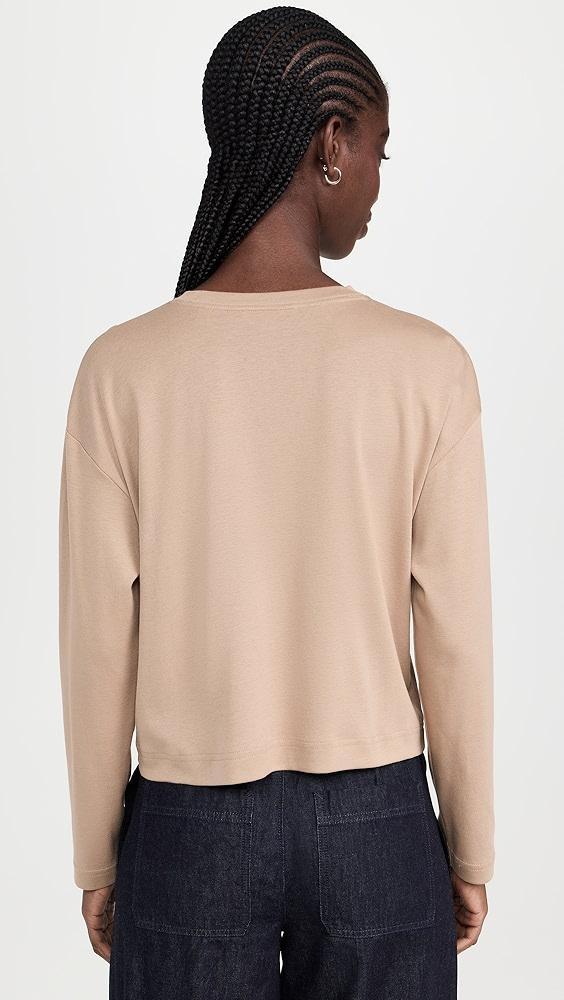 Vince Relaxed Long Sleeve Cropped Crew Tee | Shopbop Product Image