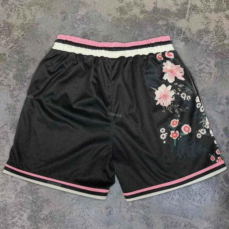 Sopula Tide Brand Flower Art Sports Mesh Shorts Product Image