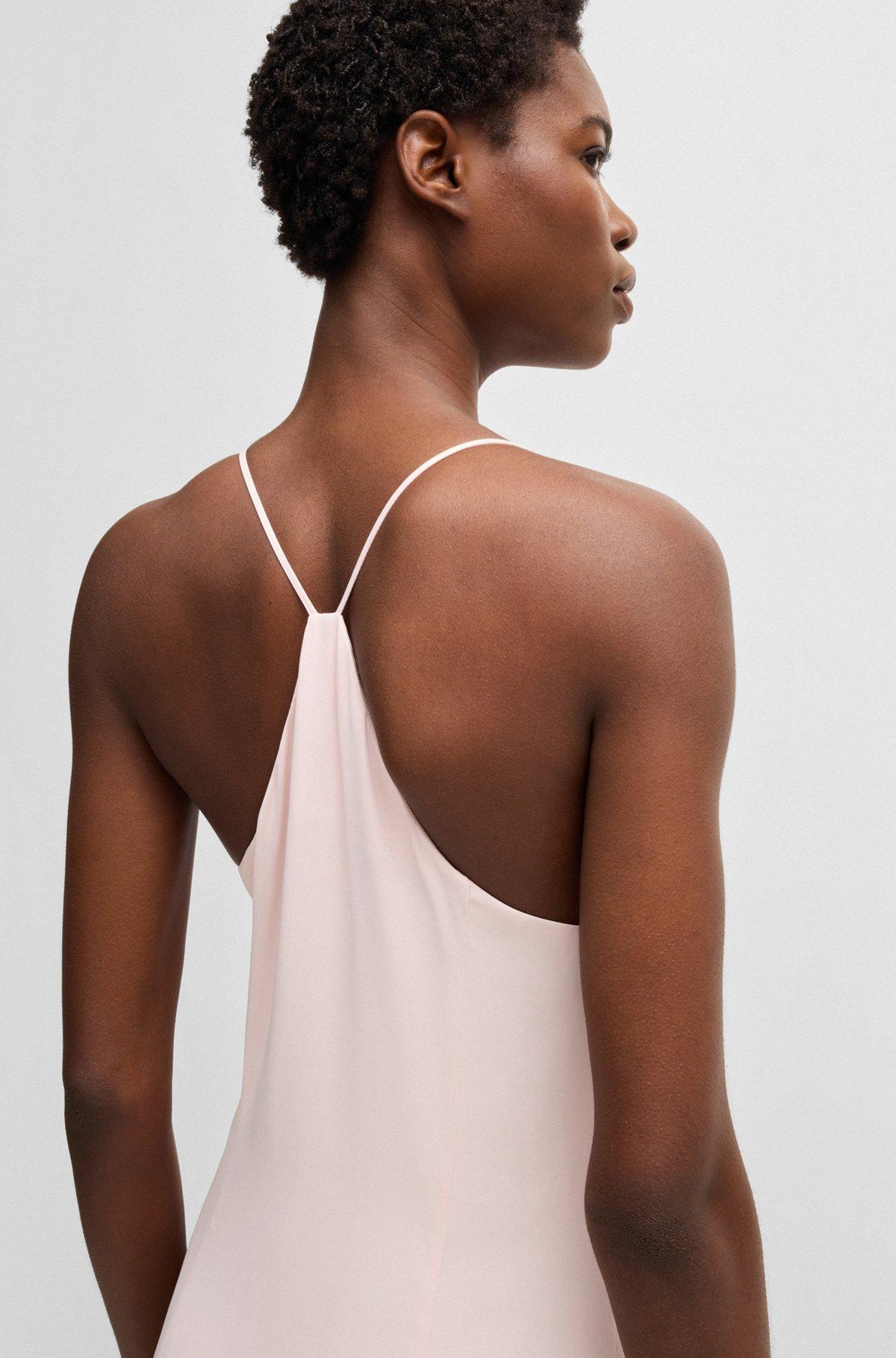 Sateen dress with waterfall detail Product Image