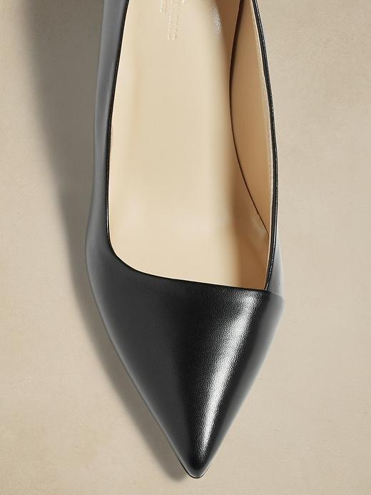 Arden Mid-Heel Leather Pump Product Image