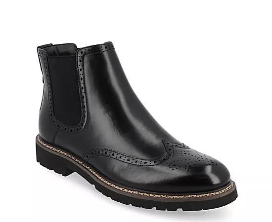 VANCE Hogan Tru Comfort Foam Men's Wingtip Chelsea Boots, Size: 12, Brown Product Image