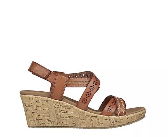 Skechers Cali® Beverlee Delicate Glow Women's Wedge Sandals, Size: 10, Luggage Product Image