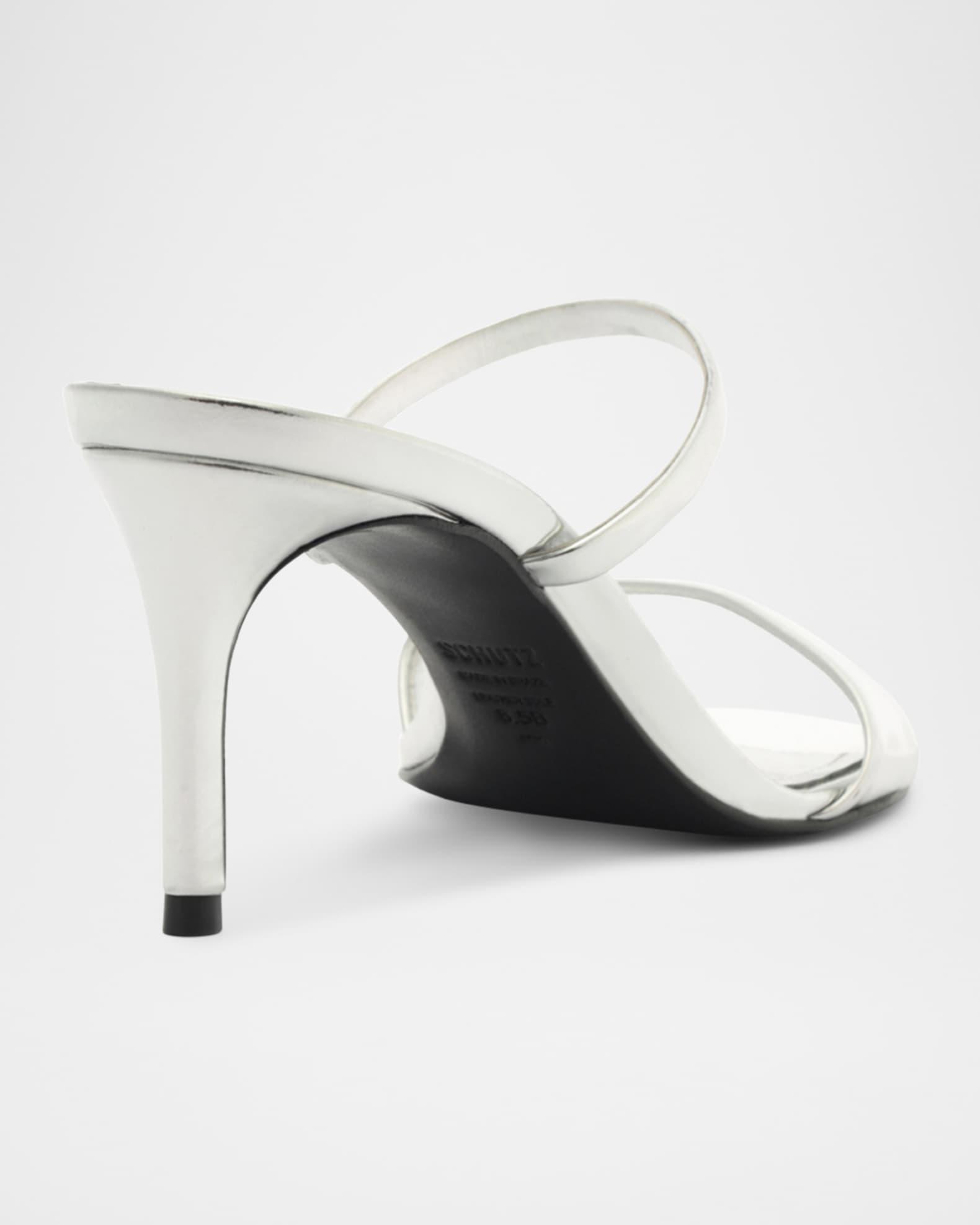 Jessica Leather Mid-Heel Mule Sandals Product Image