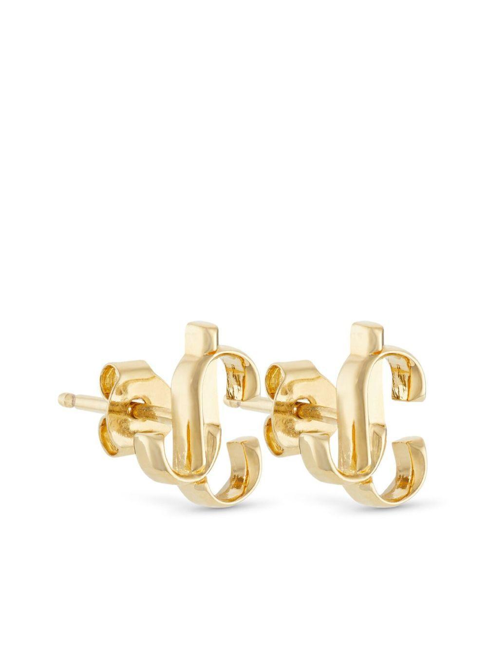 logo-lettering stud earrings  Product Image