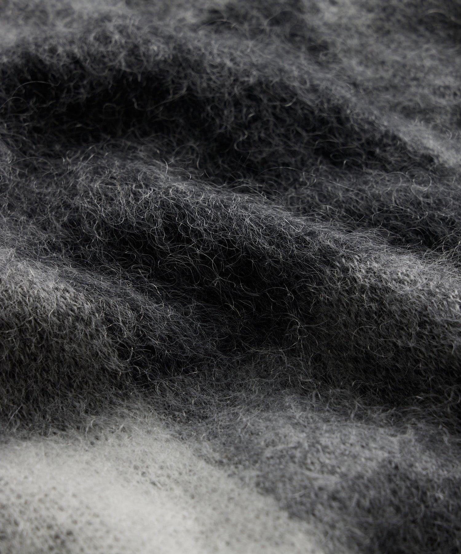 Brushed Buffalo Check Crewneck Sweater in Black Product Image