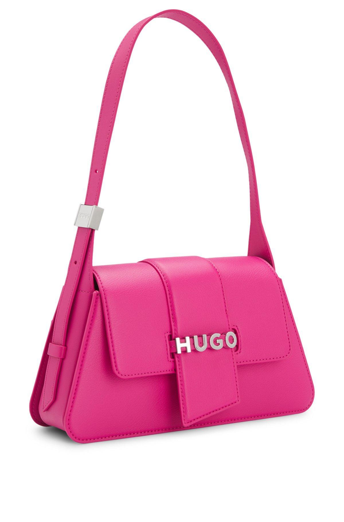 Faux-leather shoulder bag with logo hardware Product Image