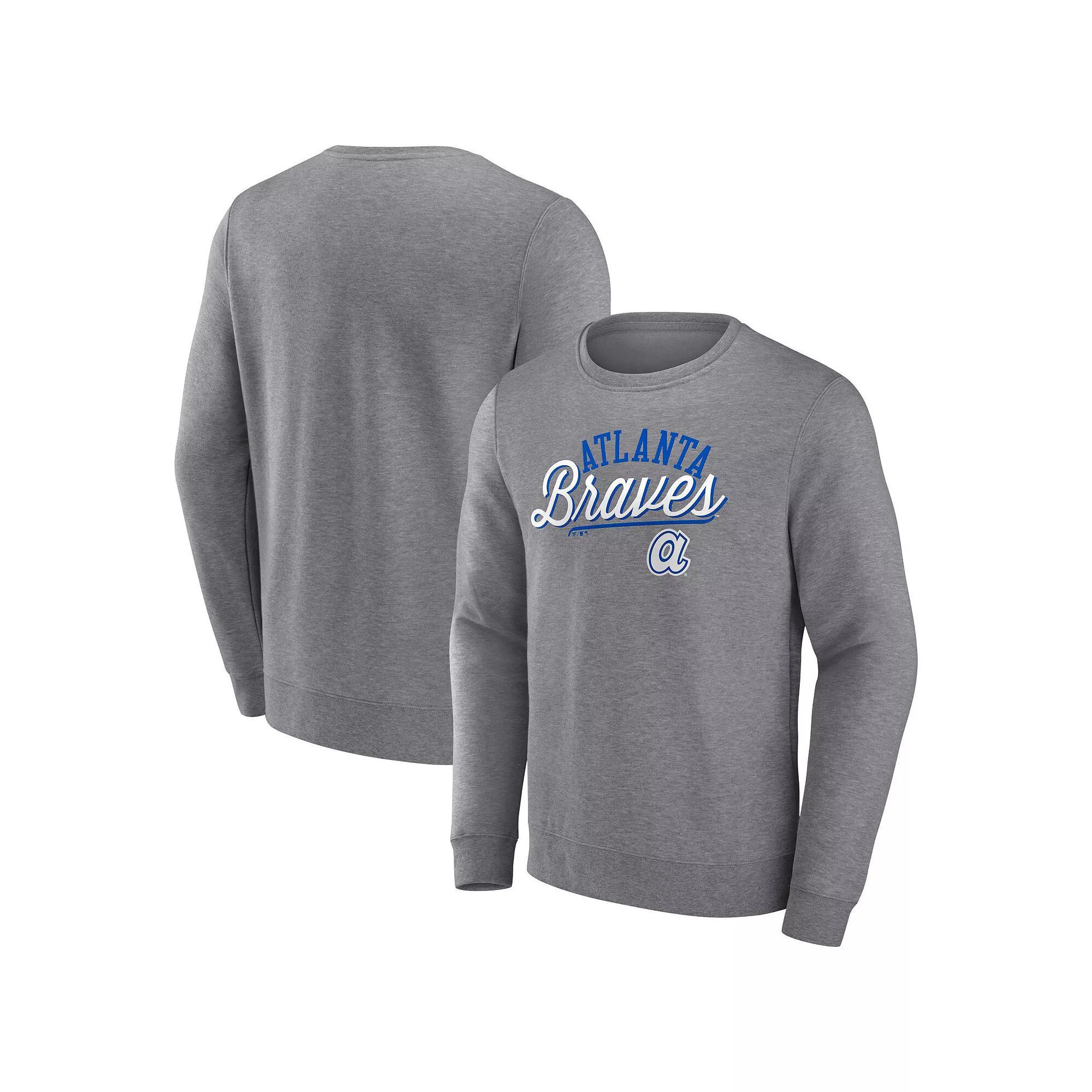 Men's Fanatics Branded Heathered Red Washington Nationals Classic Move Pullover Sweatshirt, Size: Large Product Image