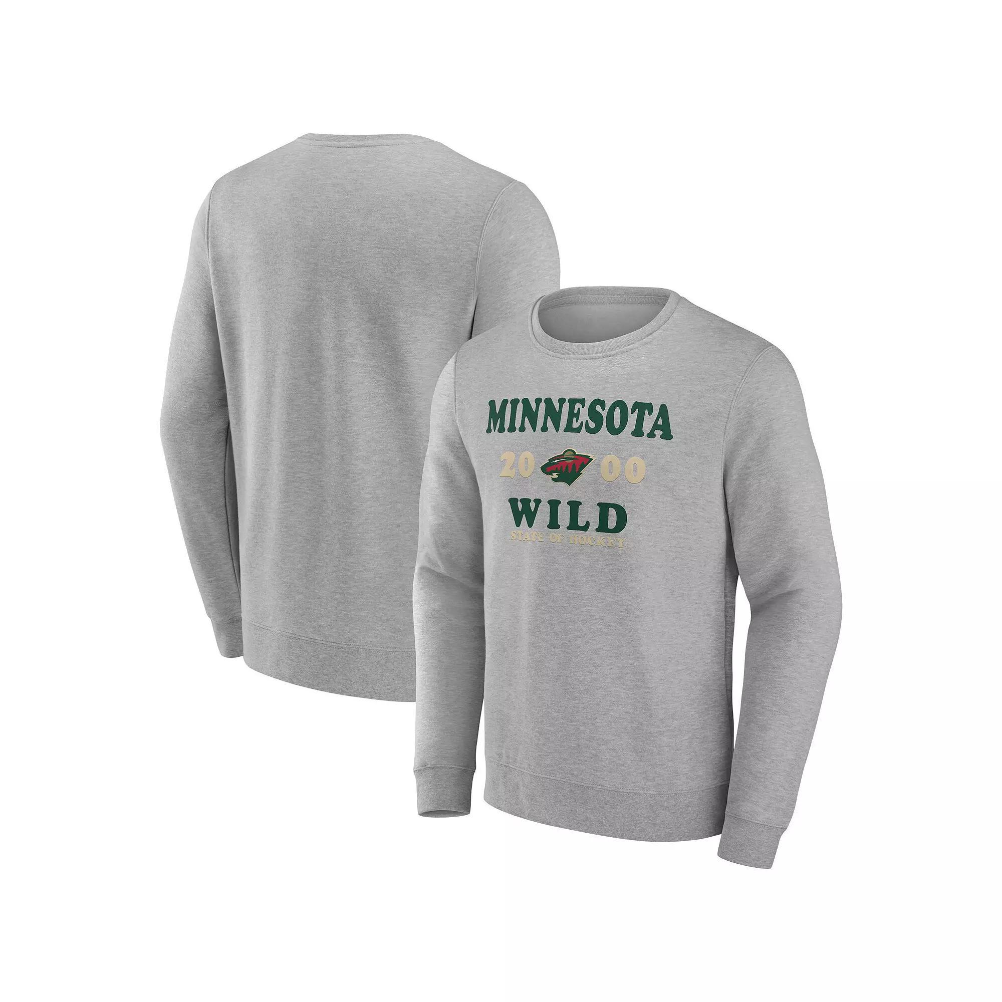 Men's Fanatics Branded Heather Charcoal Pittsburgh Penguins Fierce Competitor Pullover Sweatshirt, Size: 3XL Product Image