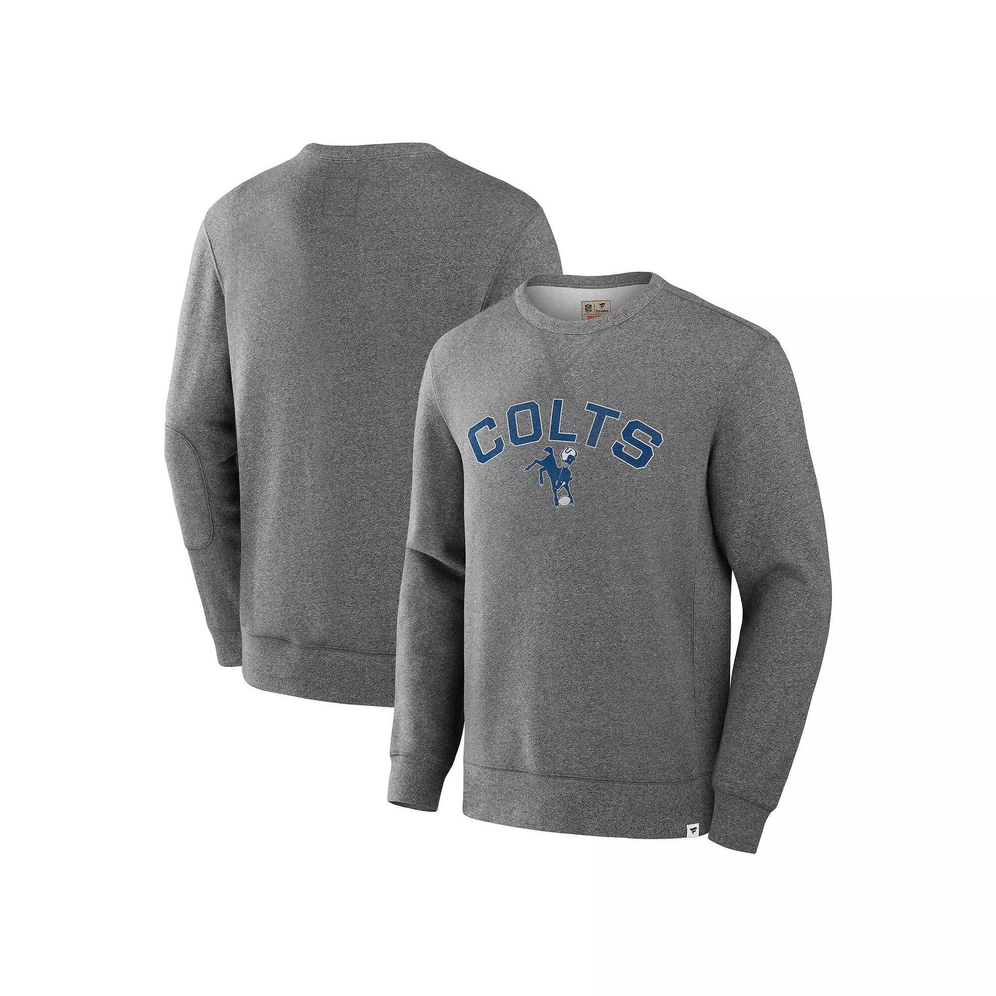 Men's Fanatics  Heather Gray New England Patriots Loop Terry Pullover Sweatshirt, Size: Small, Grey Product Image