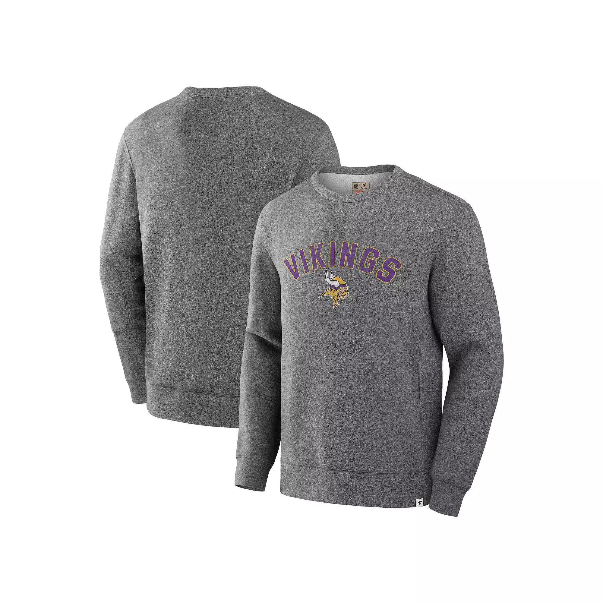Men's Fanatics  Heather Gray Tampa Bay Buccaneers Loop Terry Pullover Sweatshirt, Size: Large, Grey Product Image