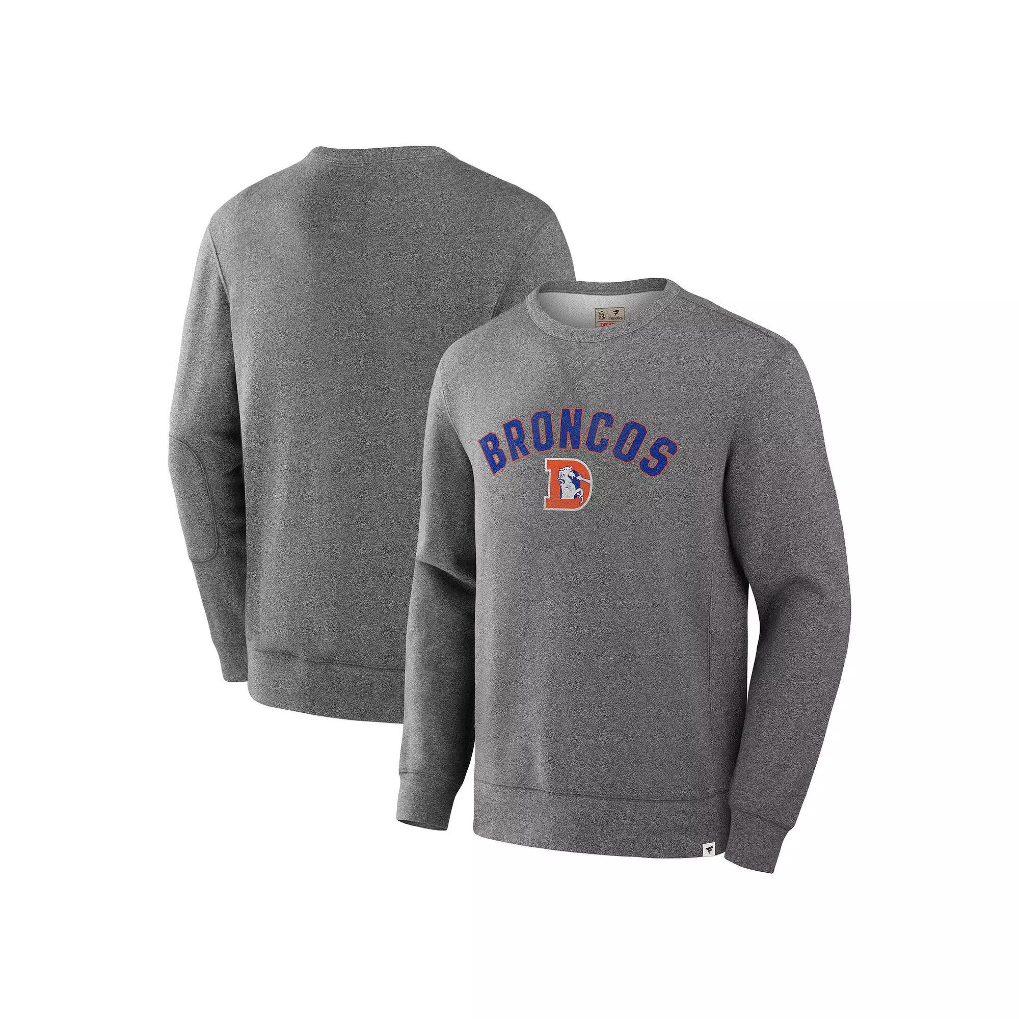 Men's Fanatics  Heather Gray Tampa Bay Buccaneers Loop Terry Pullover Sweatshirt, Size: Large, Grey Product Image