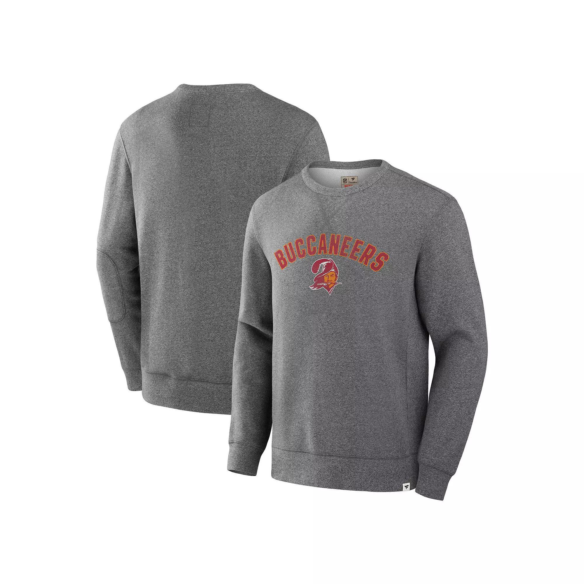 Men's Fanatics  Heather Gray Las Vegas Raiders Loop Terry Pullover Sweatshirt, Size: Medium, Lvr Grey Product Image