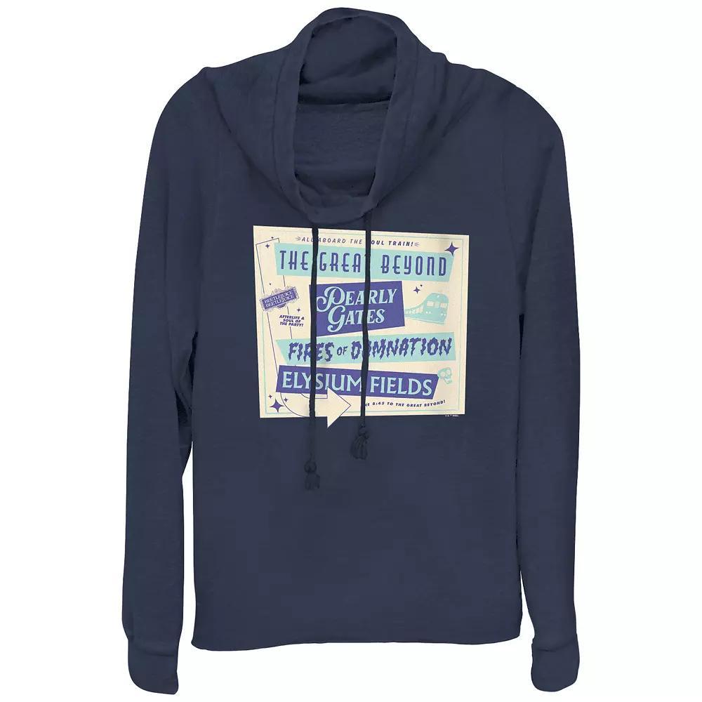 Disney's Mickey Mouse And Friends Friendsgiving Plus Size Cowlneck Graphic Lightweight Long Sleeve, Women's, Size: 3XL, Blue Product Image