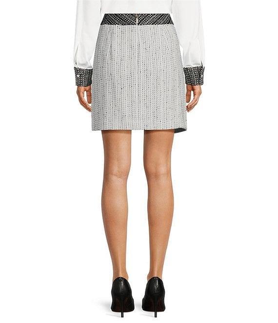 KARL LAGERFELD PARIS Tweed A-Line Mini Skirt Product Image